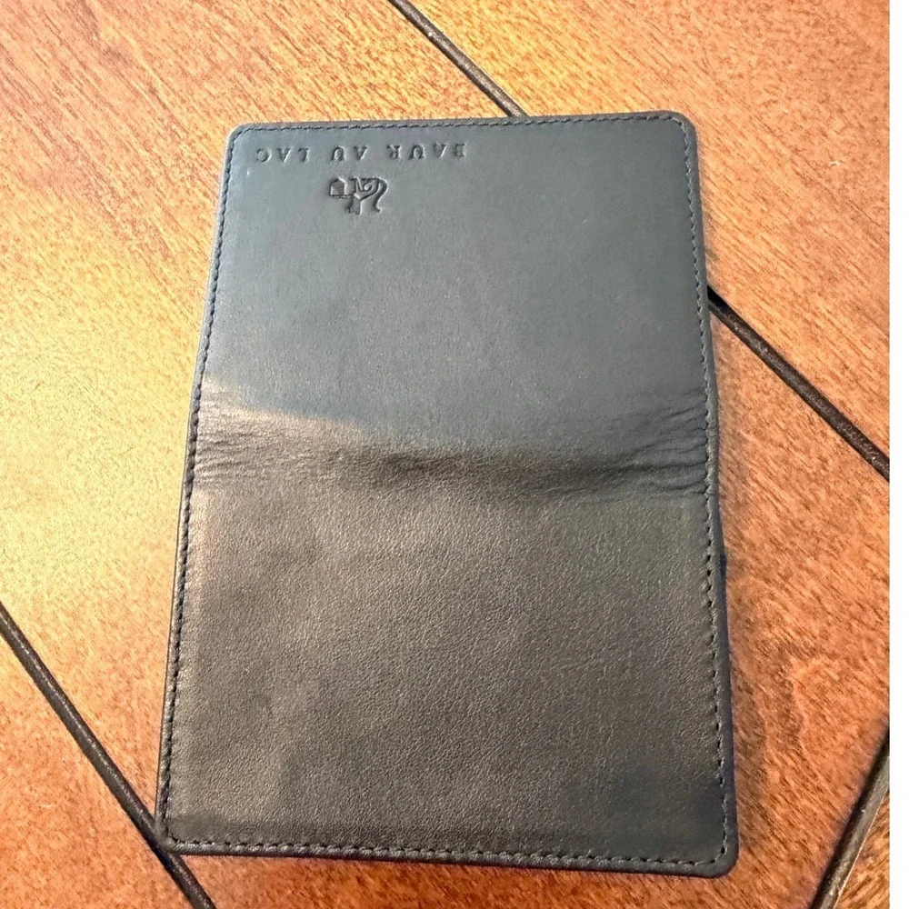 Baur au Lac Zurich Black Leather Bifold Card Holder Wallet Crosna Lining